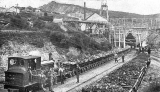 Hoppers at No. 1 shaft of the Waihi Gold Mining Company's Martha Mine